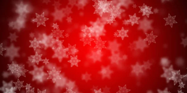 Vliegende Sneeuwvlokken Rode Achtergrond — Stockfoto