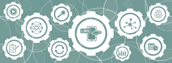 Concept Lms Icons Cogwheels — Fotografia de Stock