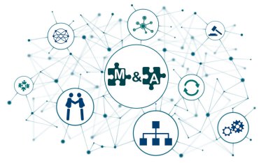 Bağlı simgelere sahip m & a kavramı