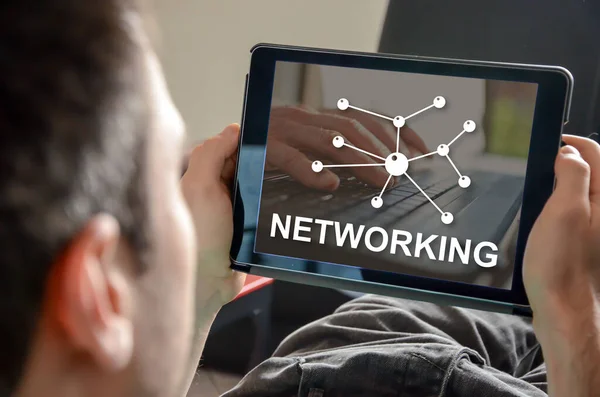 Networking Concept Tablet — Zdjęcie stockowe