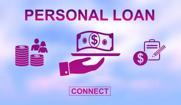 Illustration of a personal loan concept