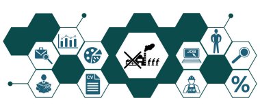 Bağlı simgelerle işsizlik kavramı