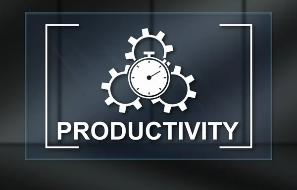 Productivity Concept Dark Background — Stock Photo, Image