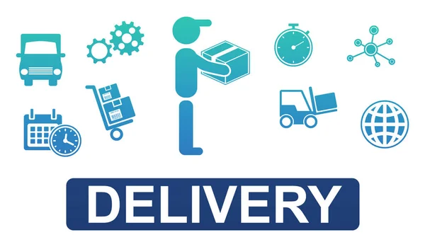 Illustration Delivery Concept — Stock Photo, Image