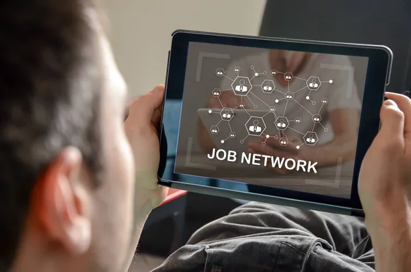 Job Network Concept Tablet — Stock Photo, Image