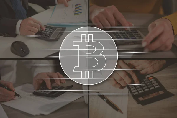 Bitcoin Concept Illustrated Pictures Background — Stock Photo, Image
