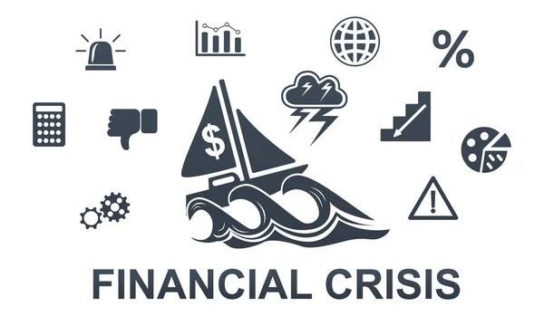 Finansal Kriz Konseptinin Yansıması — Stok fotoğraf
