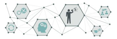 Bağlı simgelerle eğitim kavramı