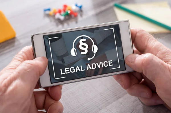 Juridisch Advies Mobiele Telefoon — Stockfoto