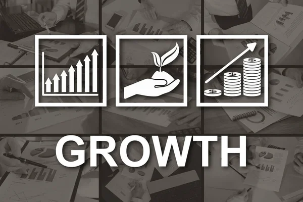 Growth Concept Illustrated Pictures Background — Stock Photo, Image