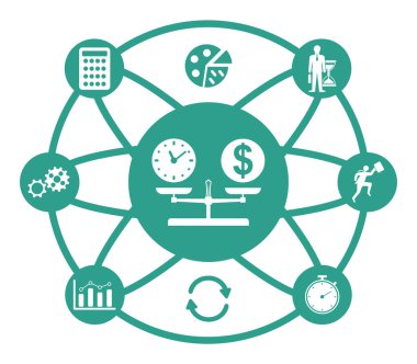 Zaman kavramı bağlı simgelerle paradır