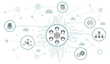 Bağlı simgelerle küreselleşme kavramı