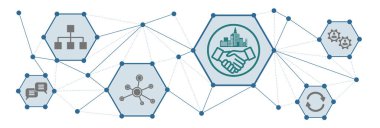 Bağlı simgelerle iş ilişkisi kavramı