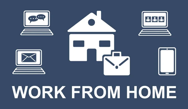 Illustration Work Home Concept — Stock Photo, Image