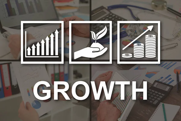 Growth Concept Illustrated Pictures Background — Stock Photo, Image