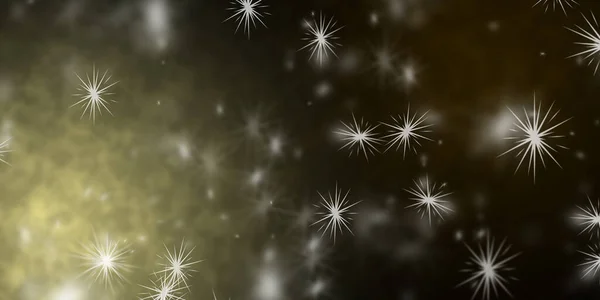 Летающие Звезды Светло Желтом Золотом Фоне — стоковое фото