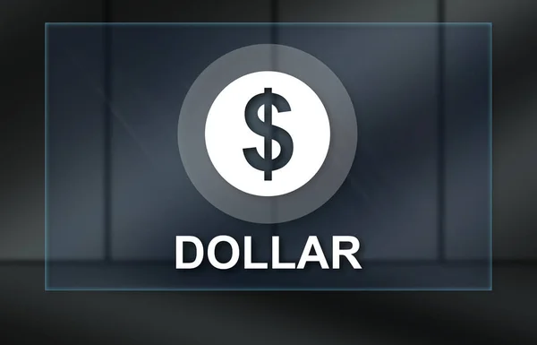 Dolar Koncept Tmavém Pozadí — Stock fotografie
