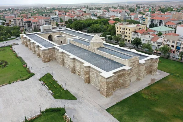 Sultanhani Caravanserai Ligger Distriktet Sultanhani Aksaray Caravanserai Byggdes Den Anatoliska — Stockfoto