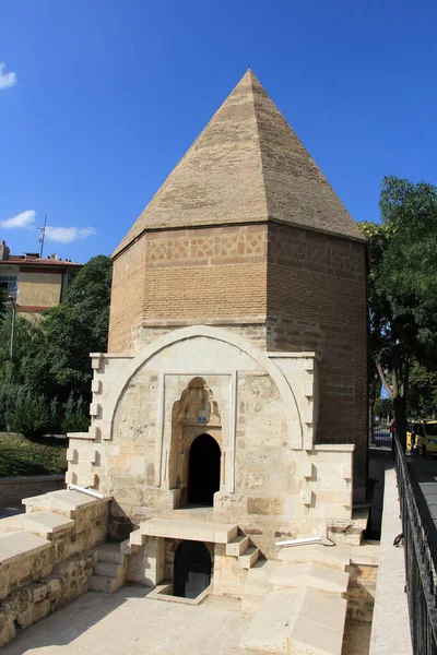 Keikbas Tomb was built during the Anatolian Seljuk period. The tomb is located at the beginning of Ankara Street. Konya, Turkey.