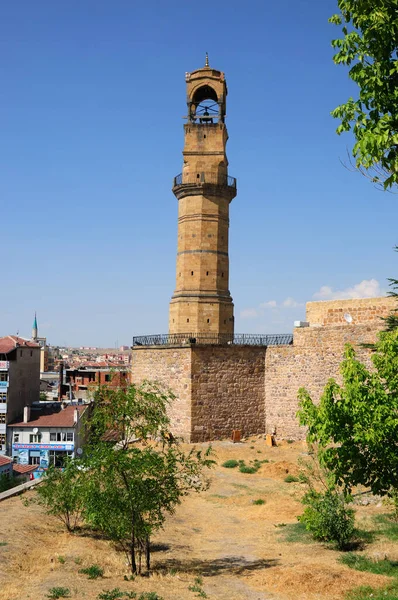 Nigde Clock Tower Βρίσκεται Μέσα Στο Κάστρο Πύργος Του Ρολογιού — Φωτογραφία Αρχείου
