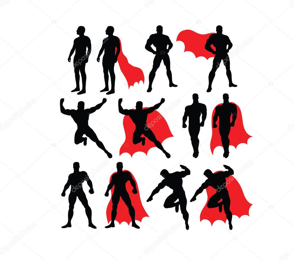 Strong People Silhouettes, art vector design