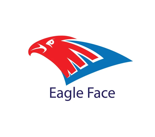 Logo Visage Aigle Design Vectoriel Art — Image vectorielle