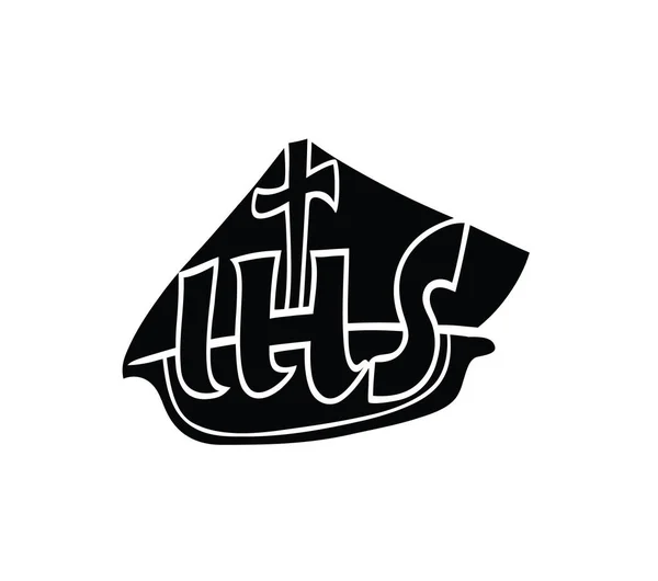 Ihs船シルエット アートベクトルのロゴデザイン — ストックベクタ