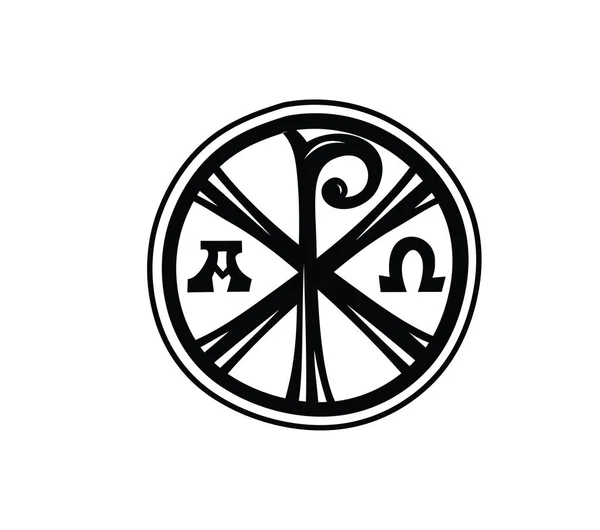 Katolická Ikona Symbol Design Vektoru — Stockový vektor