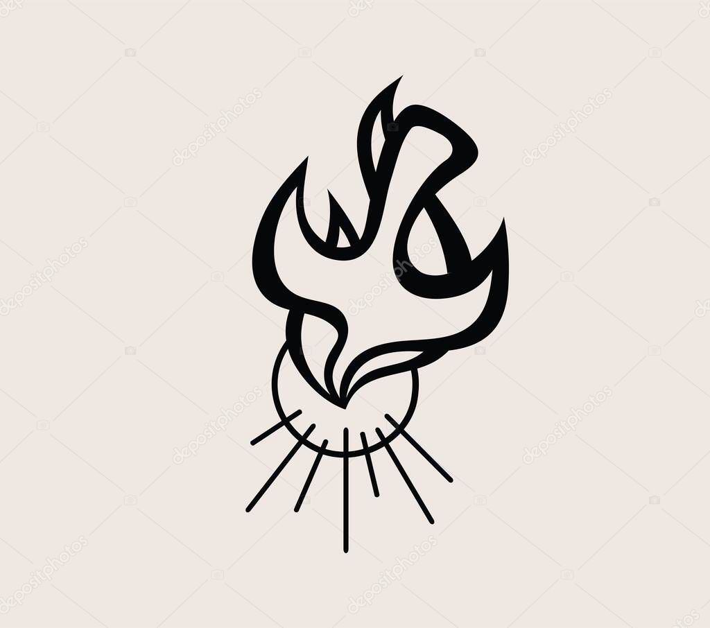 The Holy spirit Icon, art vector design