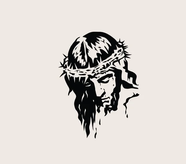 Jesus Face Silhouette Design Vetores Arte Ilustrações De Stock Royalty-Free