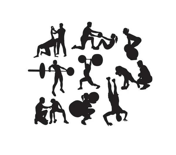 Fitness Gym Activity Art Vector Design — Vector de stock