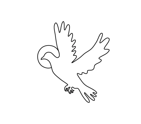 Dove Bird Silhouettes Art Vector Design — Archivo Imágenes Vectoriales