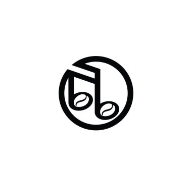 Kahve Song Logosu, sanat vektörü tasarımı