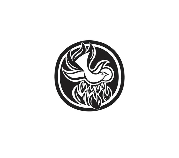 Holyspirit Fire Logo Design Vetores Arte — Vetor de Stock