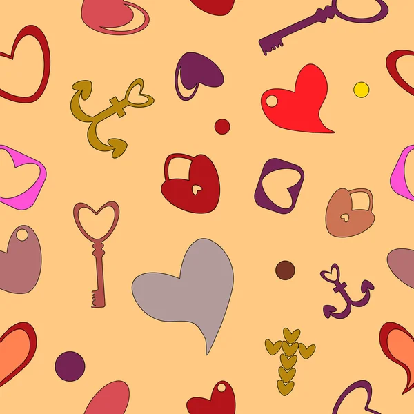 Valentine's Day seamless pattern — Stock Vector