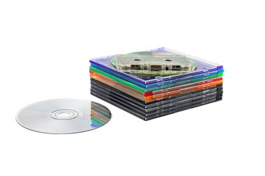 Küçük Disklerin Beyaz Arkaplan Üzerindeki Yakın Görüntüsü