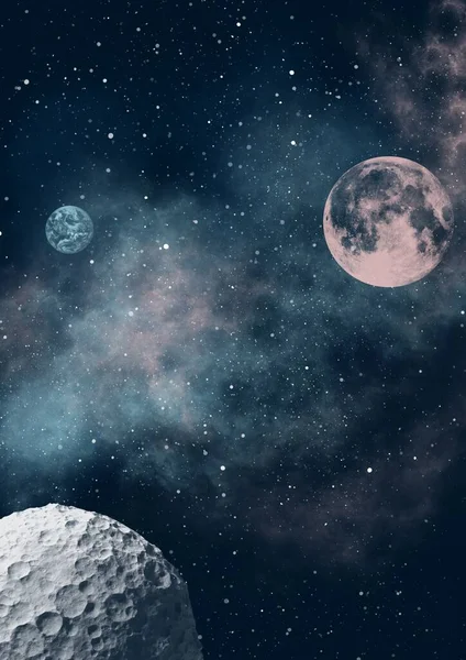 Háttér Űrrel Csillagos Égbolttal — Stock Fotó