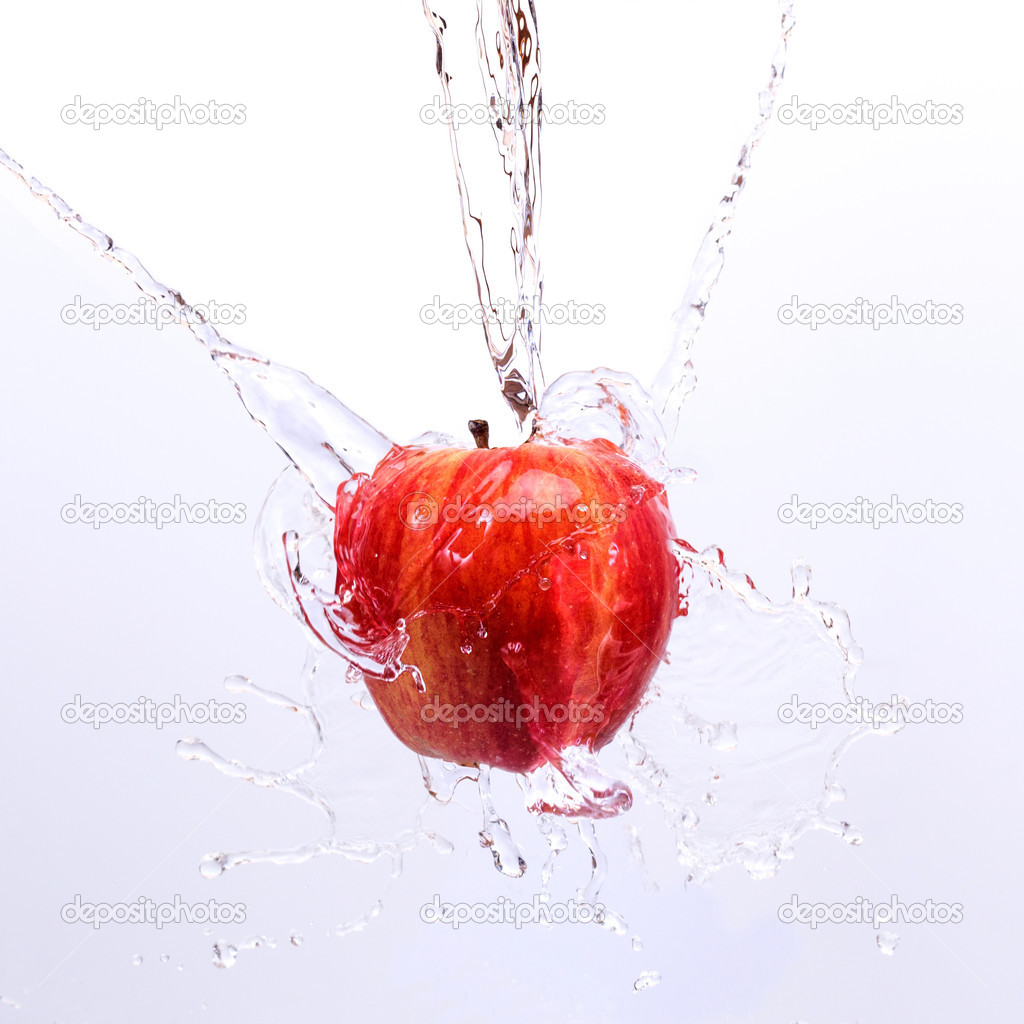 wet apple