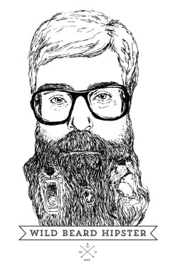 yabani sakalın hipster