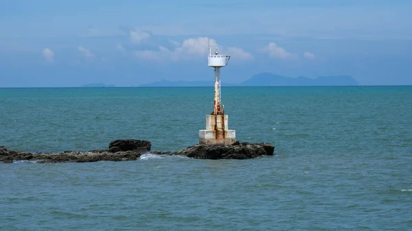 Faro Clásico Vintage Faro Océano Para Seguridad Los Barcos Pesca — Foto de Stock