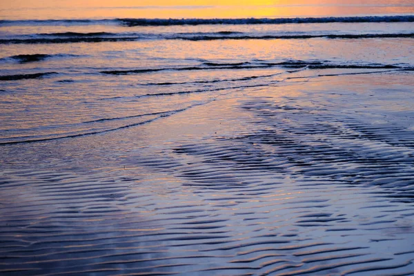 Beautiful Sunset View Beach Colorful Sea Beach Sunset Golden Light — Stockfoto
