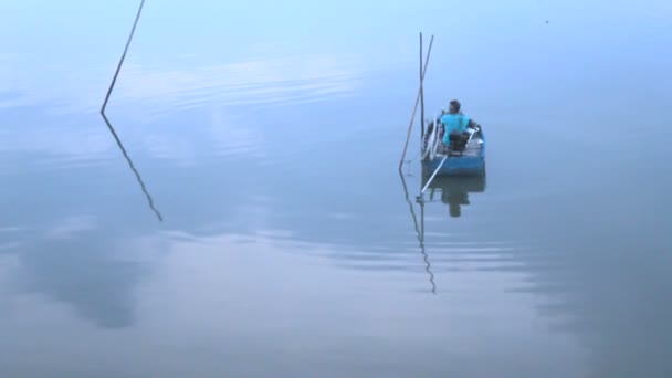 Fishermen boating relax ,HD. — Stock Video