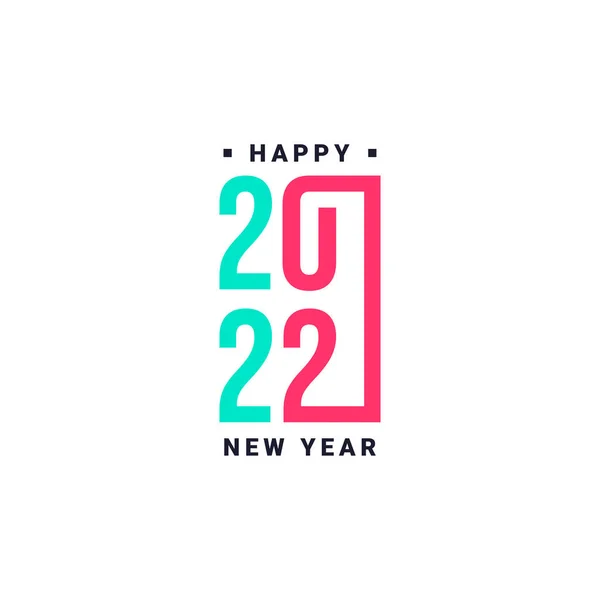 2022 Nový Rok Design Pozdrav Oslavu — Stockový vektor