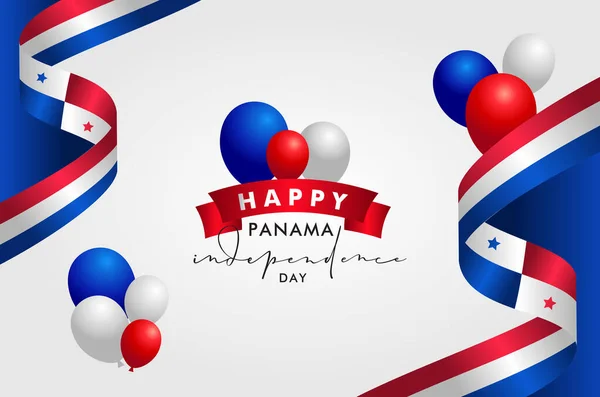 Panama Independence Day Design Background Greeting Moment — Stock Vector