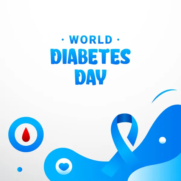 World Diabetes Day Design Background Greeting Moment — Stock Vector