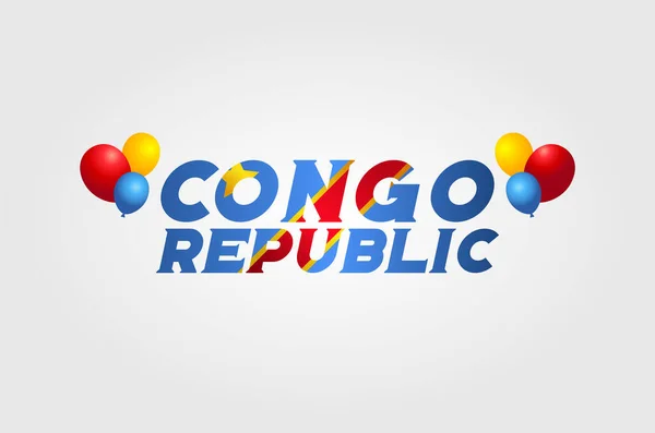 Latar Belakang Desain Hari Nasional Kongo Untuk Moment Penyambutan - Stok Vektor