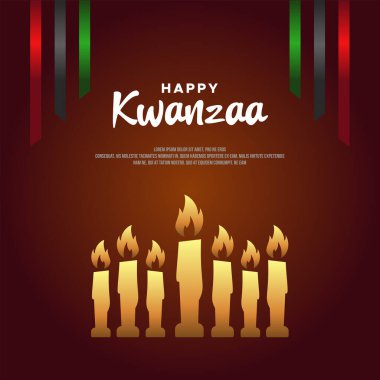 Kutlama Anı için Kwanzaa Günü Tasarım Arkaplanı
