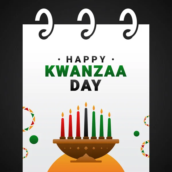 Kwanzaa Day Design Background Greeting Celebrate Moment — Stock Vector