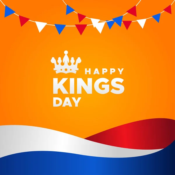 Happy Kings Day Design Háttér Üdvözlő Pillanat — Stock Vector
