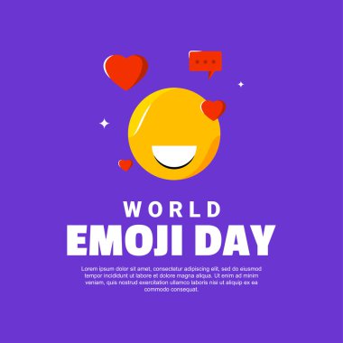 Dünya Emoji Günü Tebrik Anı için Tasarım Arkaplanı